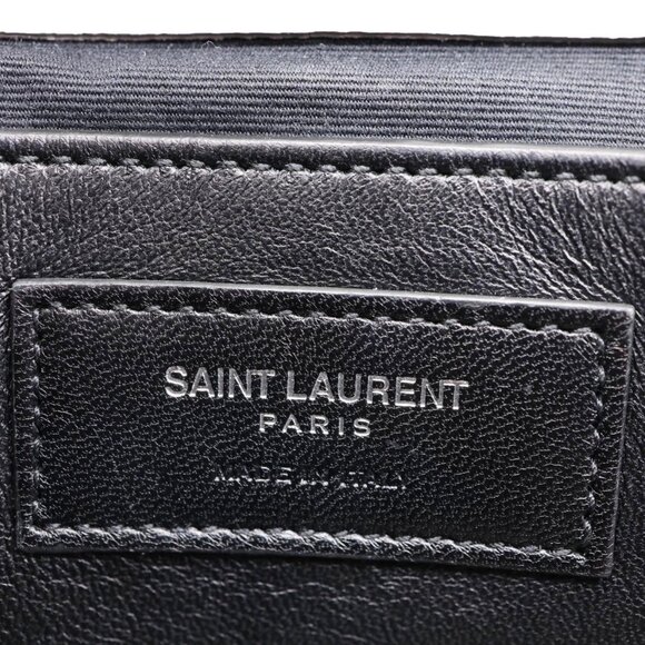 Yves Saint Laurent  College Medium Crocodile Embossed Leather Satchel Bag Gray - Picture 15 of 15